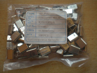 Crystal Oscillator Type HC-49/U 18.000MHz pack 100pcs part number BTB1800A-A