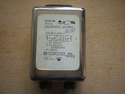 EMI/RFI 10VK7M Made by Corcom