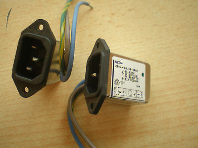 IEC mains filter 6amp 6ED4 made by Corcom 2pc per order