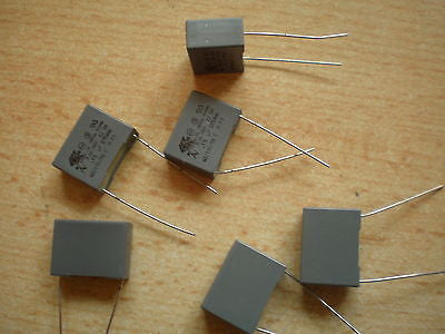 Polyester capacitor 150NF 250V X2 pitch 15mm 6pcs £3.00