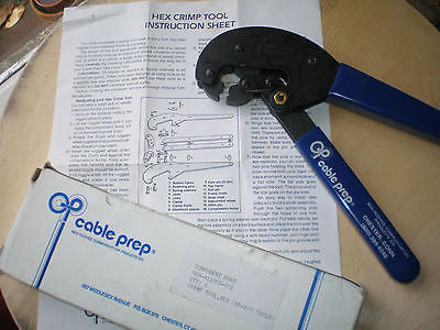 HCT-480 Hex Crimp Tool by Cableprep NEW, BOXED RG-8/U RG-214/U ETHERNET + More