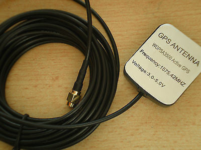 GPS Active antenna 1575.42 MHz 3 metre cable SMA