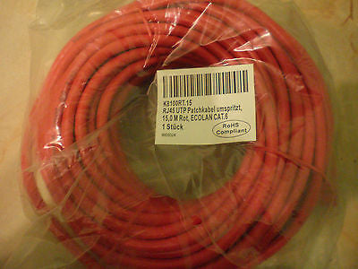 Patch Cable RJ45 UTP 15m Red
